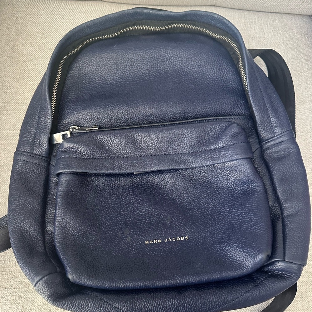 Marc Jacobs Navy Leather Backpack